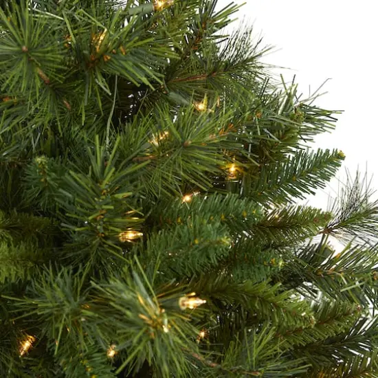 3ft. Pre-Lit Wyoming Mixed Pine Artificial Christmas Tree, Clear LED Lights {4}