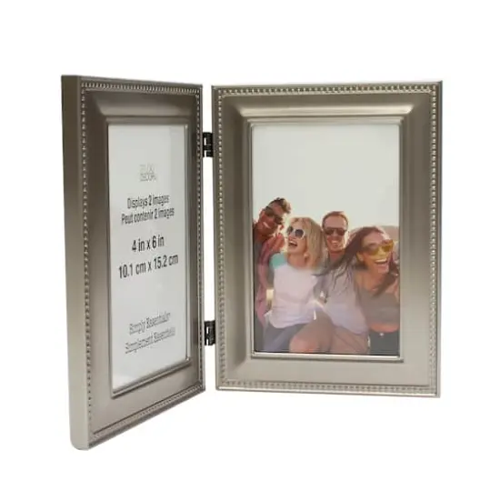 Simply Essentials&trade; 4" x 6" Antique Pewter Hinged Frame by Studio D&eacute;cor&reg; {3}