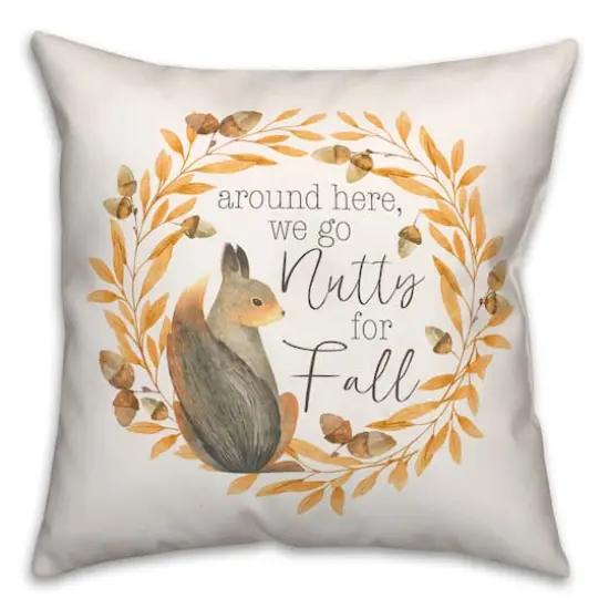 Nutty For Fall Throw Pillow {1}