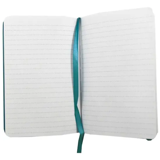 JAM Paper Large Hardcover Notebook with Elastic Band Caribbean Blue {6}