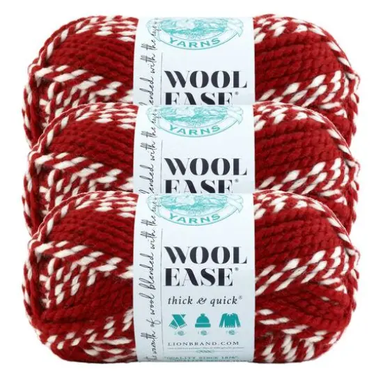 3 Pack Lion Brand&reg; Wool-Ease&reg; Thick & Quick&reg; Prints & Stripes Yarn Marsh {2}