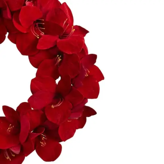 22&rdquo; Red Amaryllis Wreath {3}