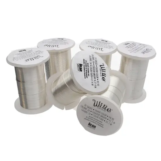 The Beadsmith&reg; Wire Elements&trade; Tarnish Resistant Medium Temper Assorted Gauge Wire Spools, 12ct. Silver {5}