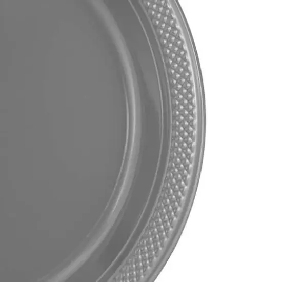 JAM Paper 10.25" Plastic Party Plates, 20ct. Silver {4}