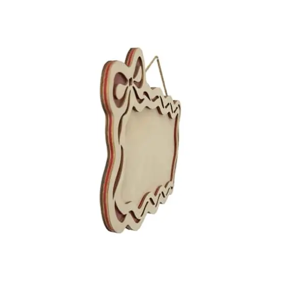 15.25" Red Bow Frame DIY Wood & Acrylic Wall Plaque by Make Market&reg; {4}