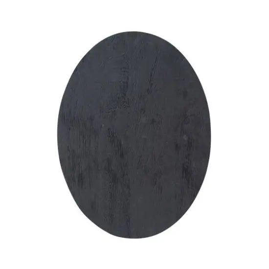 Hello Honey&reg; 16" Black Oval Mango Wood Pedestal {9}