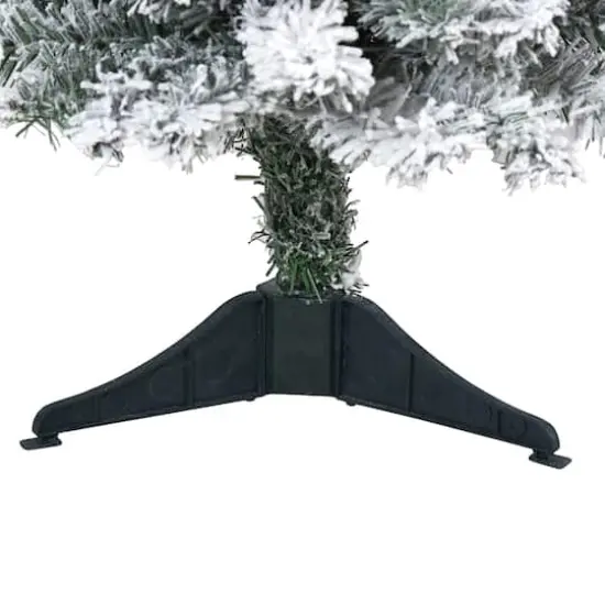 3ft. Pre-Lit Flocked Rock Springs Spruce Artificial Christmas Tree, Clear LED Lights {5}