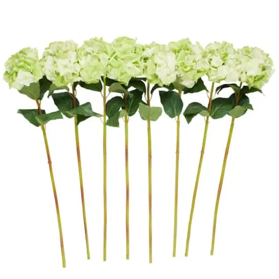 32" Green Hydrangea Artificial Flower Stem, 8ct. {1}