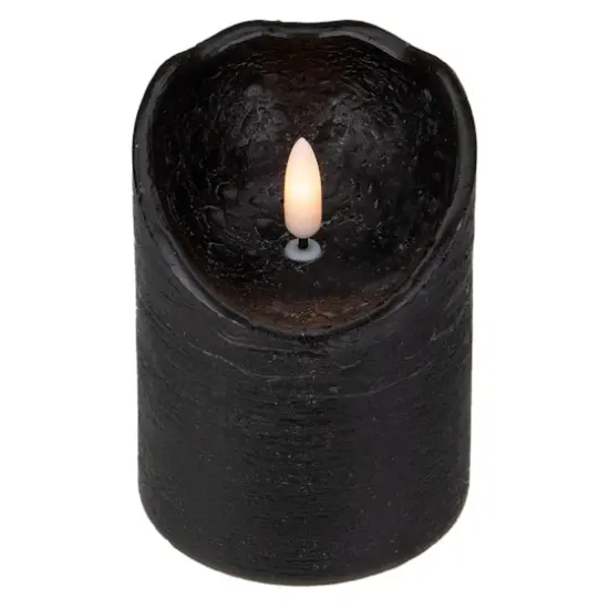 4" LED Black Flameless Halloween D&eacute;cor Candle {4}