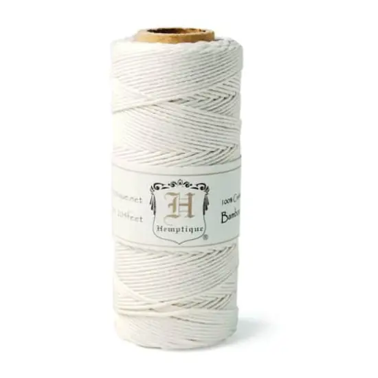 Hemptique&reg; White Bamboo Cord Spool {1}