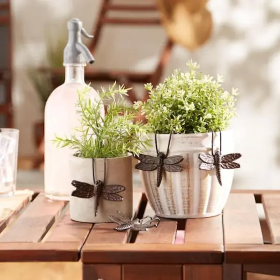 4" Dragonfly Cast Iron Pot Hanger Set, 4ct. {7}