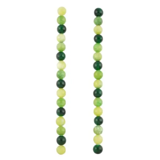 Green Dyed Quartz Round Beads, 8mm by Bead Landing&trade; {4}