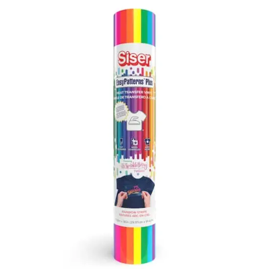 Siser EasyPatterns Rainbow Stripe Plus Heat Transfer Vinyl 36in {1}