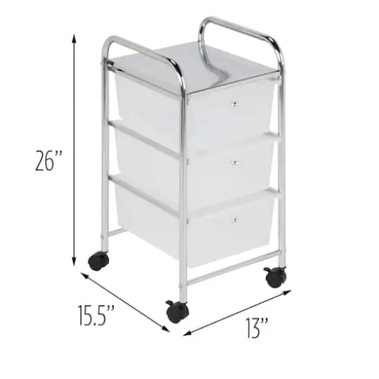Honey Can Do 3 Drawer Plastic Storage Cart {7}