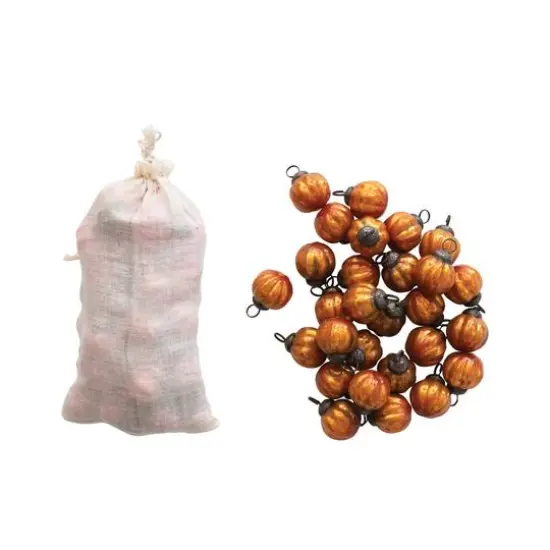 Hello Honey&reg; 36 Pack 1" Orange Round Decorative Glass Ornaments {1}