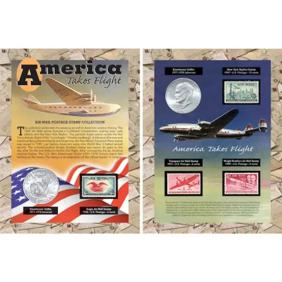 American Coin Treasures America Takes Flight Coin & Stamp Collection {1}