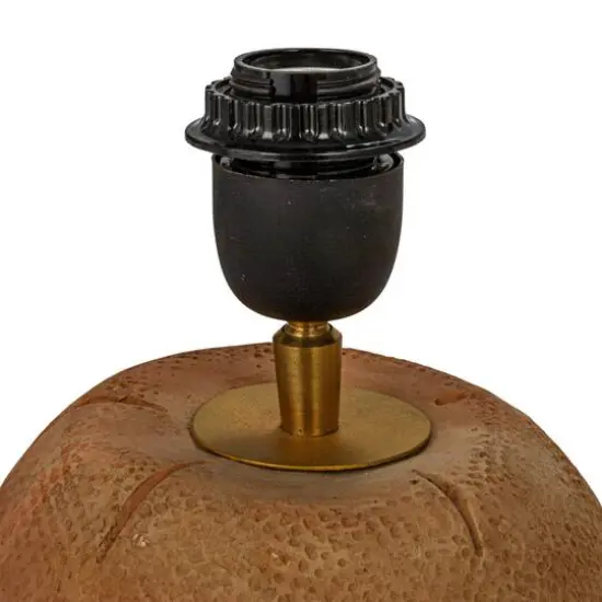 Hello Honey&reg; 16" Natural Terra Cotta Table Lamp with Cotton Shade {7}