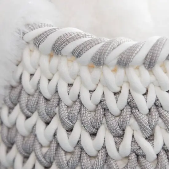 Gray Polyester Country Storage Basket Set {6}