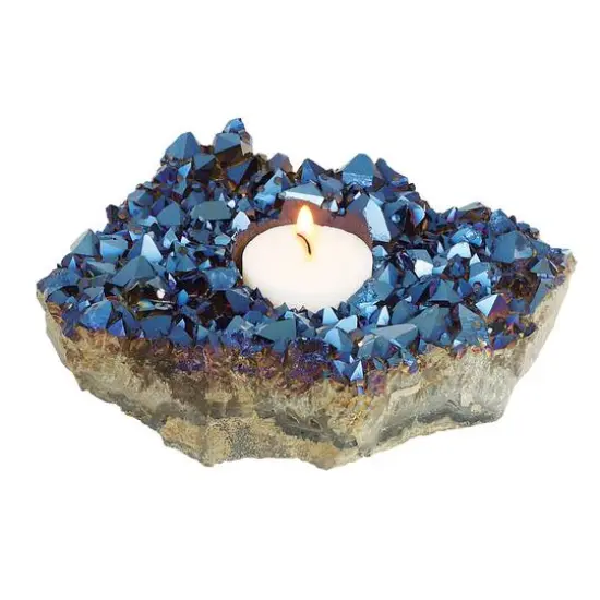Mystic Blue Titanium Candle Holder {1}