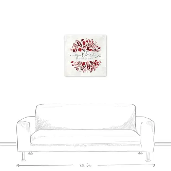 Gather Together Leaves Autumn Canvas Wall Art {6}