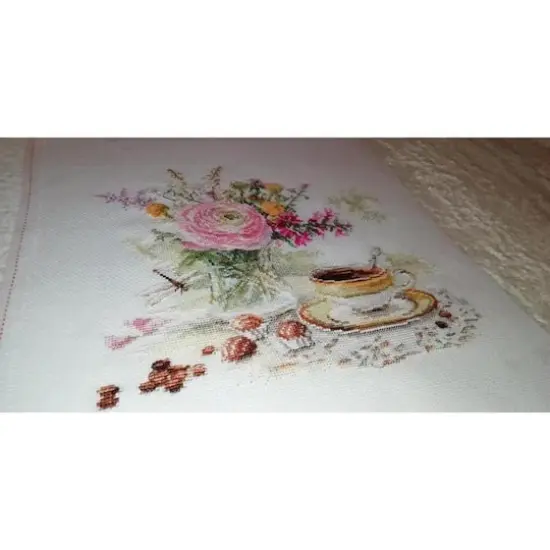 Alisa Morning Coffee Cross Stitch Kit {3}