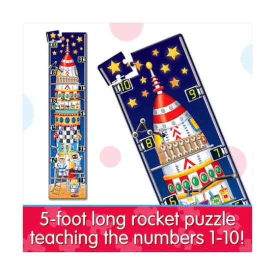 Long & Tall Puzzle - 123 Rocket Ship: 50+ Pcs {5}