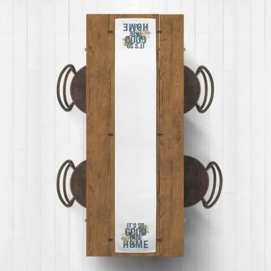 90" It's Good to Be Home Cotton Twill Runner {4}