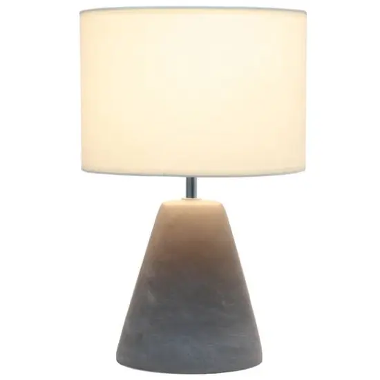 Simple Designs&trade; 14.5" Pinnacle Concrete Table Lamp White {3}