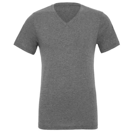 BELLA+CANVAS&reg; Short Sleeve V-Neck Adult Unisex Jersey T-Shirt Deep Heather {1}
