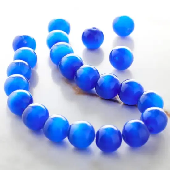 Dark Blue Cat Eye Round Beads, 10mm by Bead Landing&trade; {3}