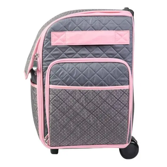 Everything Mary Pink & Gray Collapsible Deluxe Sewing Storage Case {7}