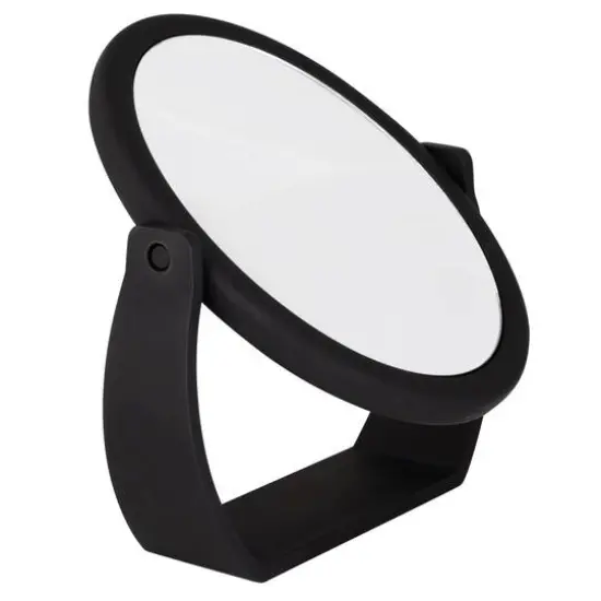 Home Details Swivel 10X Magnification Rubberized Vanity Mirror Black {7}