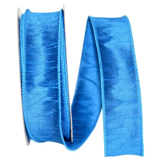 Reliant 1.5" x 20yd. Dupioni Wired Ribbon Royal {1}