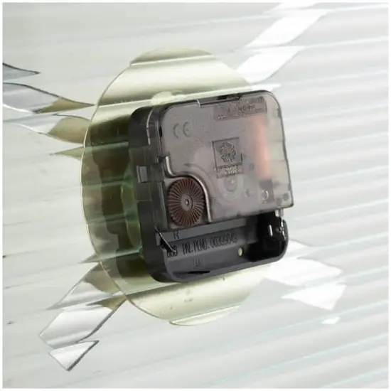 28" Gold Metal Wall Clock with Clear Glass Face {9}