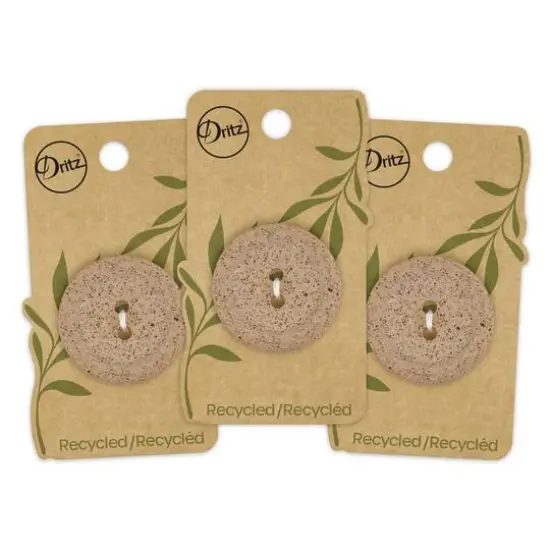 Dritz&reg; 34mm Brown Recycled Coffee Round Button, 3ct. {7}