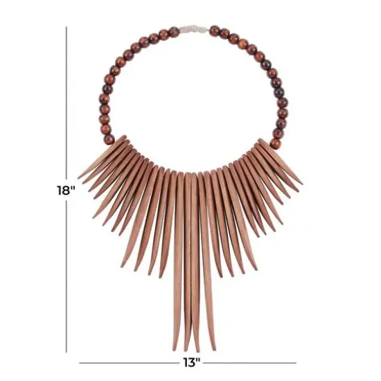 Brown Wood Bohemian Wall Decor, 13" x 13" x 3" {6}