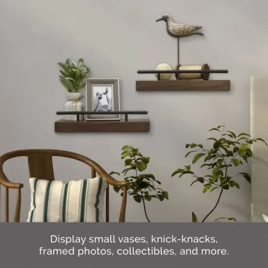 Melannco Natural Metal Railing 18" Shelf, 2ct. {3}