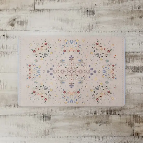 Floral Persian Floor Mat {3}