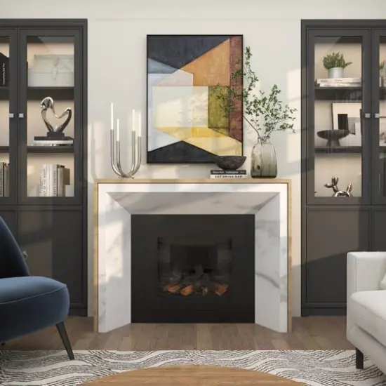 15" Silver Stainless Steel Abstract U-Shaped Candelabra {17}