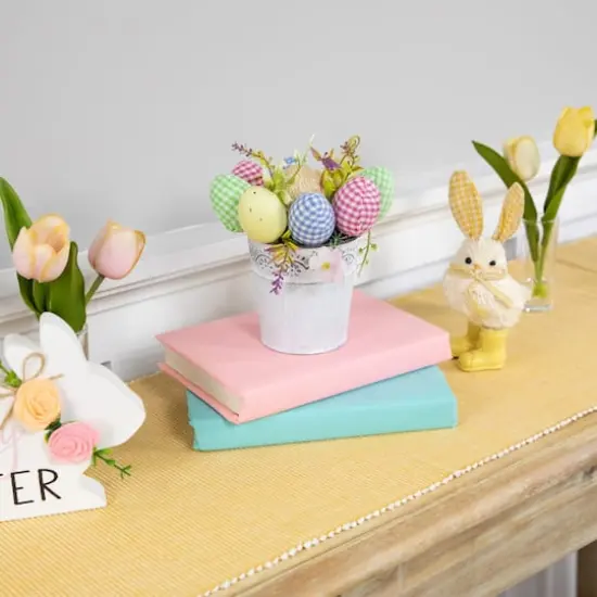 7" Easter Egg Spring Potted Floral Arrangement {4}