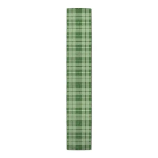 72" Green Plaid St. Patrick's Day Table Runner {1}