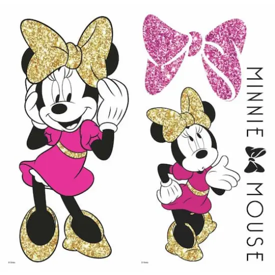 RoomMates Disney&reg; Minnie Mouse Peel & Stick Glitter Wall Decals {3}