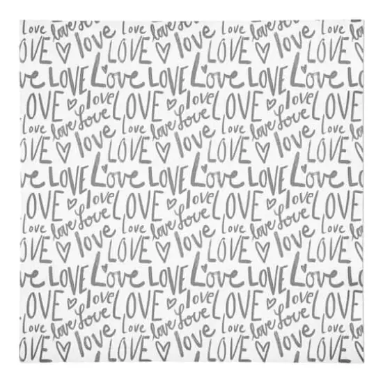 Love Typography 10" x 10" Cotton Twill Napkin {1}