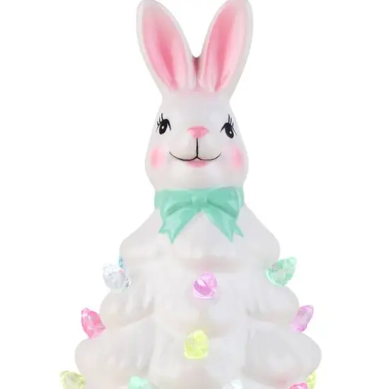 Mr. Cottontail White 8" Ceramic Easter Bunny Tree {5}