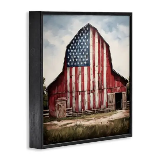 Stupell Industries Americana Barn View Framed Giclee Art Black {4}
