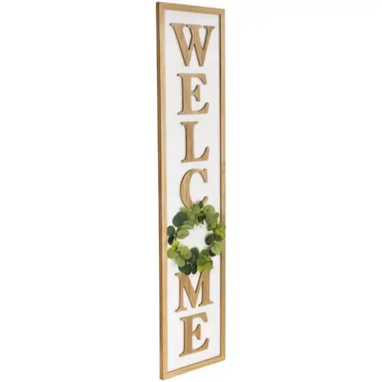 40" Welcome Wooden Framed Outdoor Porch Sign {4}