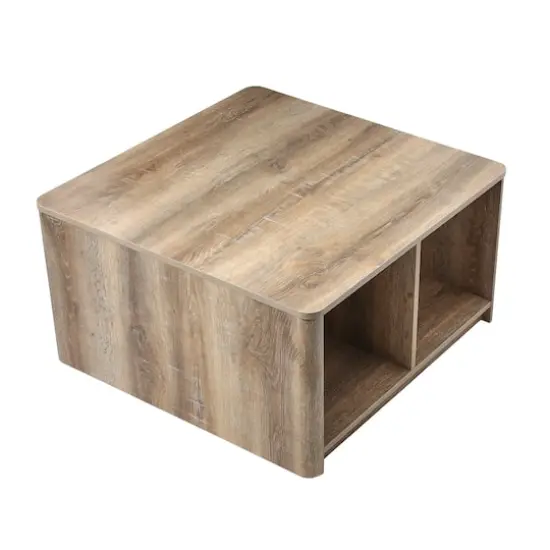 Hello Honey&reg; Coastal Oak Coffee Table with Storage {3}