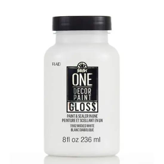FolkArt&reg; One D&eacute;cor Paint&trade; Gloss Paint & Sealer 11902 Wicked White {1}