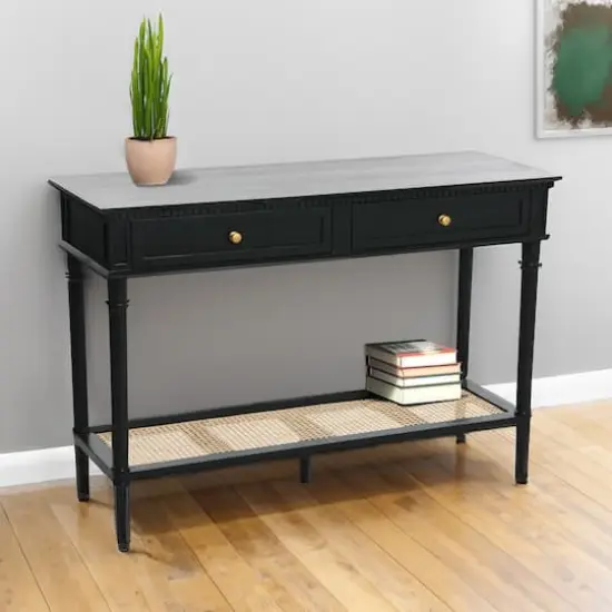 Hello Honey&reg; 4ft. Maxwelton Solid Wood Console Table Black {3}