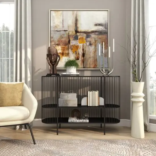 15" Silver Stainless Steel Abstract U-Shaped Candelabra {16}